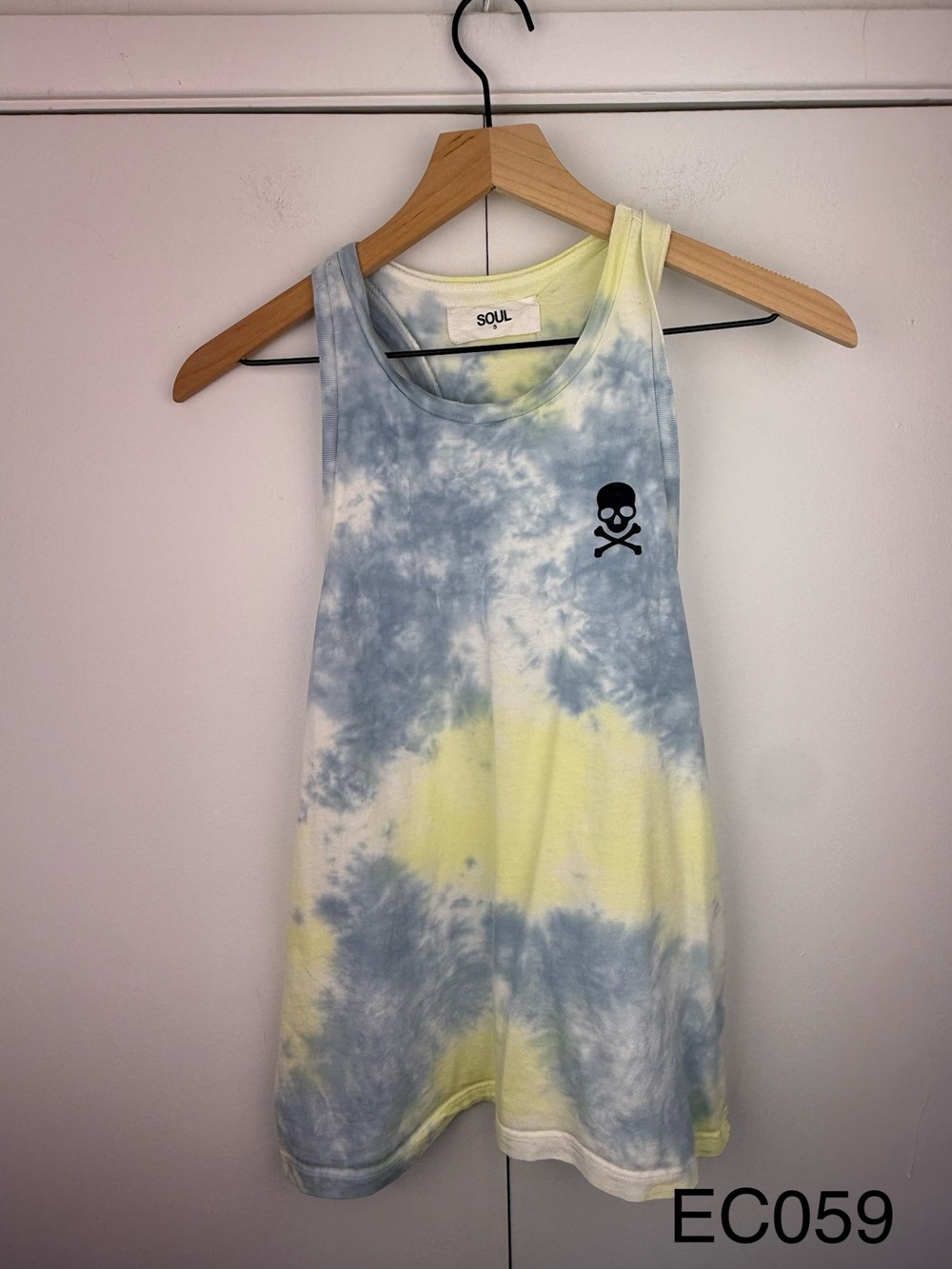 SoulCycle SOUL Tie Dye Skull Racerback Tank Top S